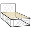 vidaXL ベッドフレーム グレー 金属製 90x200cm