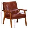 vidaXL アームチェア ブラウン 本革製