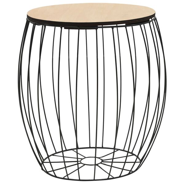 vidaXL コーヒーテーブル3点セット ポプラ合板＆鉄