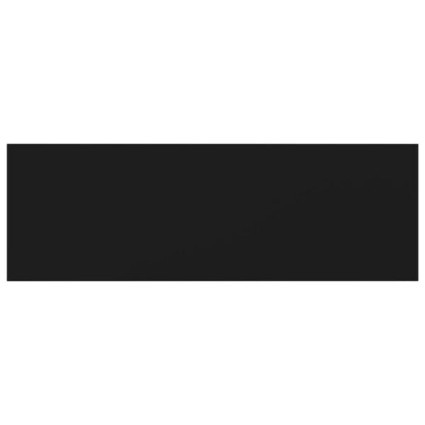 vidaXL 本棚ボード 8点 ブラック 60x20x1.5cm パーティクルボード