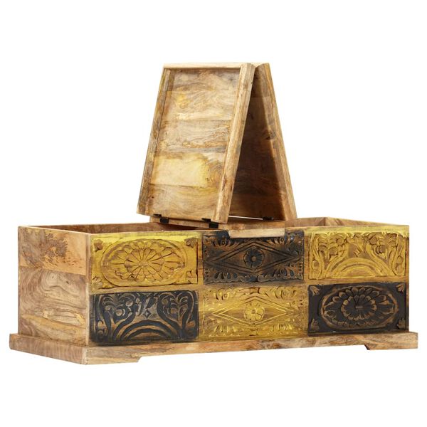 vidaXL コーヒーテーブル 100x50x35cm マンゴー無垢材