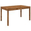 vidaXL ガーデンディナーテーブル LAREN ナチュラル 141 x 80.5 x 75 cm ソリッドアカシアウッド