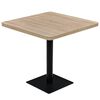 vidaXL ビストロテーブル MDF＆スチール スクエア 80x80x75cm オークカラー