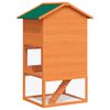 vidaXL 屋外うさぎ小屋 小動物ハウス ペットケージ 3層タイプ 木製