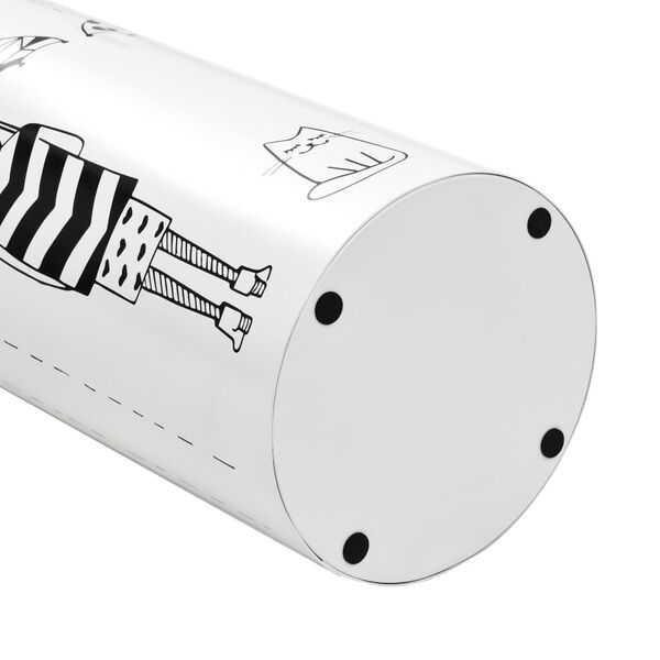 vidaXL 傘立て 女性デザイン スチール製 ホワイト