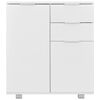 vidaXL サイドボード ハイグロスホワイト 71x35x80cm パーティクルボード
