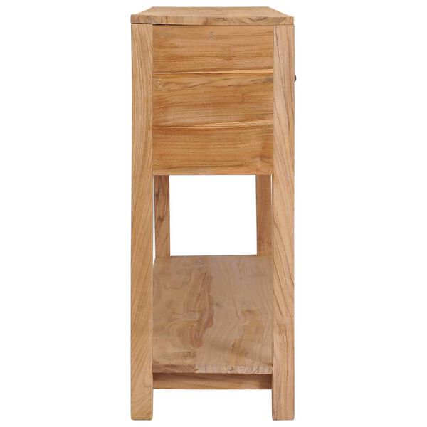 vidaXL サイドボード 140x30x75cm チーク無垢材