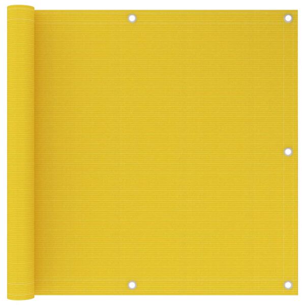 vidaXL バルコニースクリーン イエロー 90x600cm 高密度ポリエチレン