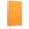 vidaXL 洋服ダンス マスタードイエロー 90x50x180 cm スチール