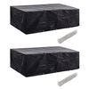 vidaXL ガーデン家具カバー 2点セット 8人用 ポリラタン製 10穴 300x140cm