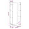 vidaXL 薪ラック ブラック 50x28x132cm スチール製
