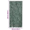 vidaXL 虫よけカーテン グリーン＆ホワイト 100x220cm シェニール
