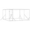 vidaXL 屋外用犬小屋 シルバー 4x4x2m 亜鉛メッキ鋼製