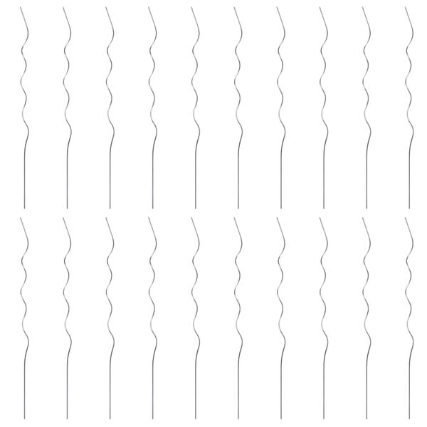 vidaXL スパイラル型 植物支柱 110cm 亜鉛メッキ鋼製 20点