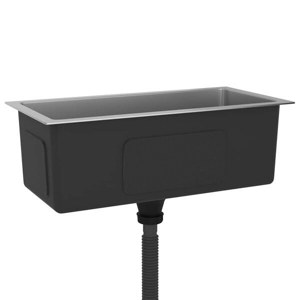 vidaXL 手作り キッチンシンク ステンレススチール製