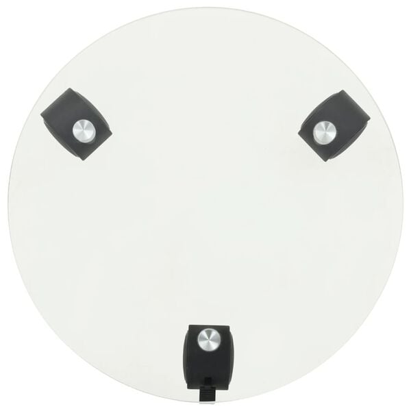 vidaXL キャスター付き植木鉢台 2点 28cm 強化ガラス 丸型