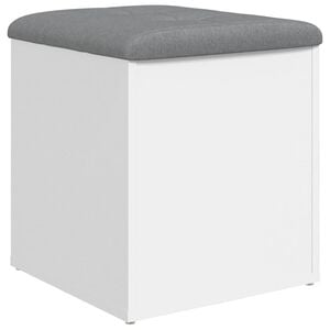 vidaXL 収納ベンチ ホワイト 42x42x45 cm エンジニアードウッド
