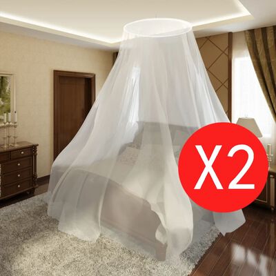 vidaXL 蚊帳 2点 円形 56x325x230 cm