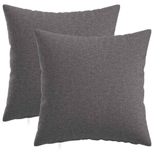 vidaXL クッションカバー 2 個 HEERLEN ライトグレー 40 x 40 cm ファブリック