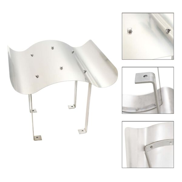 vidaXL 煙突の笠 ステンレススチール製 60 x 60 x 38 cm