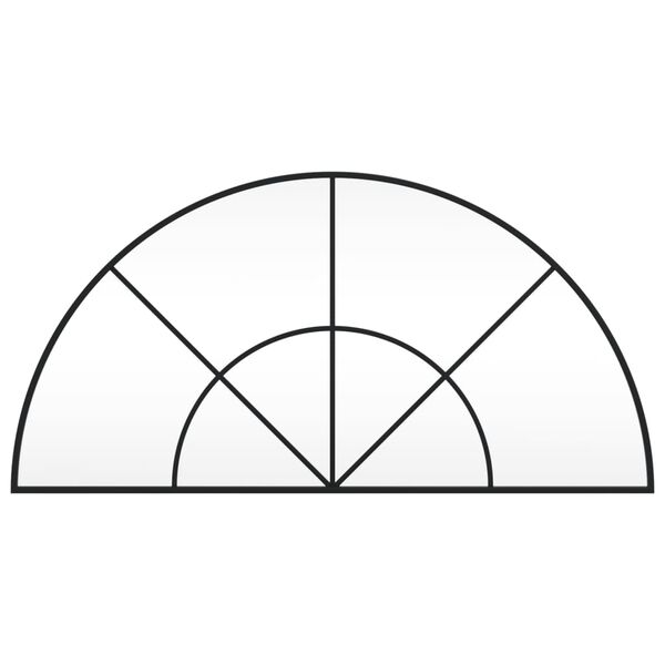 vidaXL ウォールミラー ブラック 100x50 cm アーチアイアン
