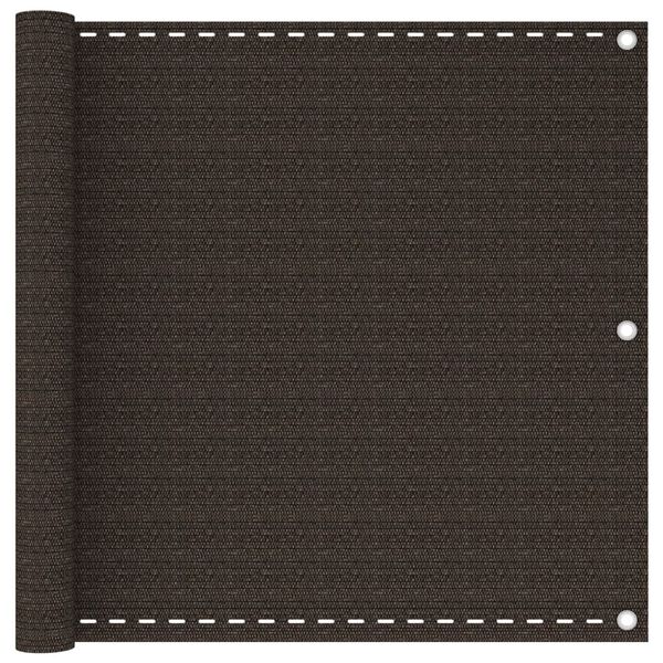 vidaXL バルコニースクリーン ブラウン 90x600cm 高密度ポリエチレン