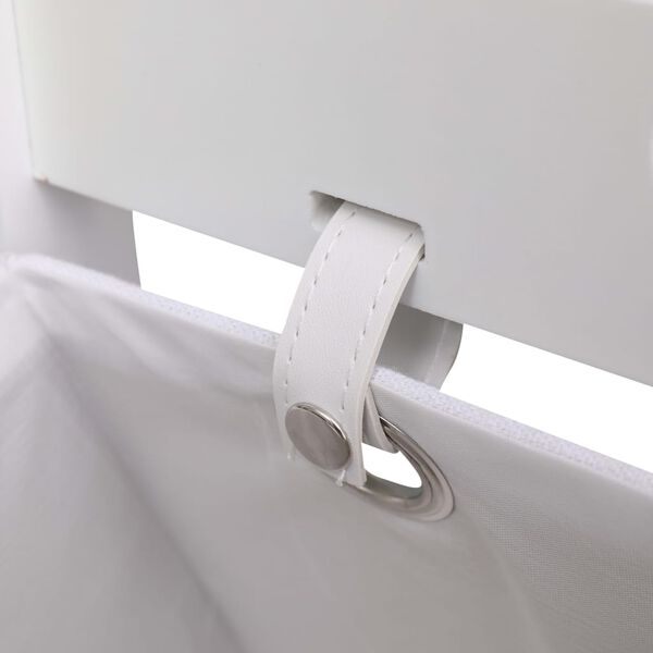 vidaXL 4段型 バスケットラック ホワイト 35x35x125cm 木製