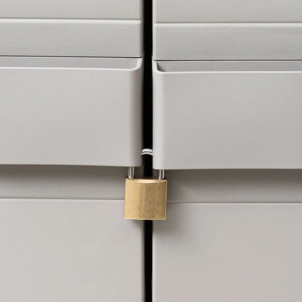 vidaXL ガーデン ストレージキャビネット 3段棚 黒色＆灰色