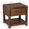 vidaXL ベッドサイドテーブル 45x450x40cm 竹製 ダークブラウン