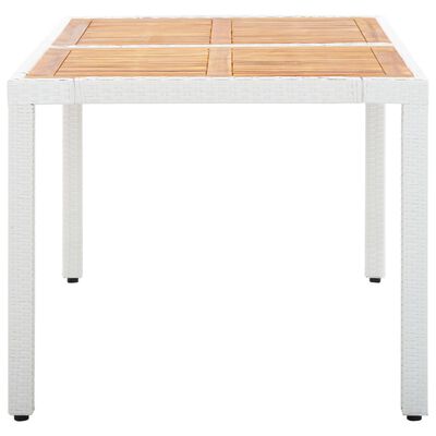 vidaXL ガーデンテーブル 150x90x75cm ポリラタン アカシア無垢材