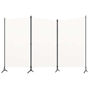 vidaXL 間仕切り 3枚パネル り ホワイト 260x180cm 布製