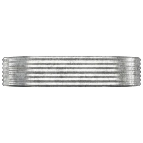 vidaXL ガーデンプランター 亜鉛メッキスチール 175x100x36 cm シルバー