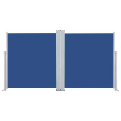 vidaXL 引き込み式サイドオーニング 140x600cm ブルー