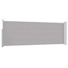 vidaXL パティオ用 引き込み式サイドオーニング 100x300cm グレー