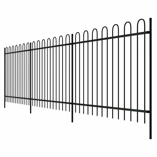 vidaXL フェンス 600 x 150 cm 粉体塗装スチール