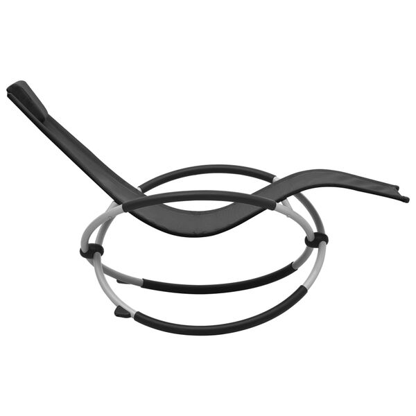 vidaXL 子ども用サンラウンジャー スチール製 ブラック