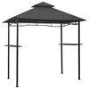 vidaXL BBQ用 ガゼボ 240x150x255cm アントラシート スチール製