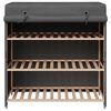 vidaXL シューズキャビネット カバー付き 79x40x80cm 布製 グレー