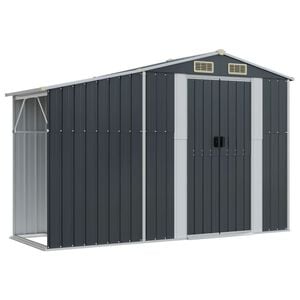 vidaXL 庭用納屋 277x93x179cm 亜鉛メッキ鋼製 アントラシート