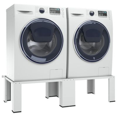 vidaXL 洗濯＆乾燥機台 ダブル ホワイト