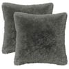 vidaXL クッションカバー 2 pcs HEERLEN ライトグレー 40 x 40 cm PVフリース