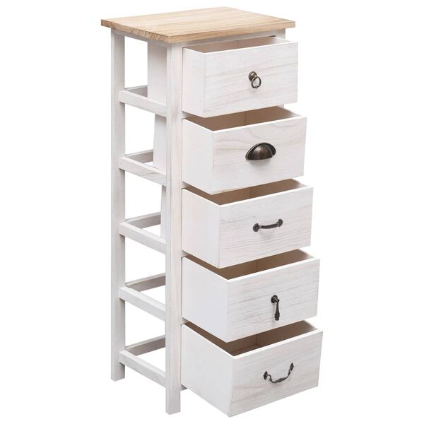 vidaXL サイドキャビネット 35x25x87cm 桐材