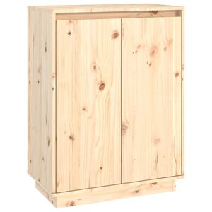 vidaXL シューズキャビネット 60x35x80 cm 無垢のパイン材