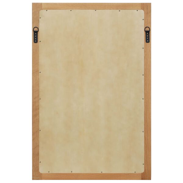 vidaXL ミラー 60x90cm オーク無垢材