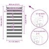 vidaXL ゼブラブラインド 80.9x150 cm 生地幅 76.7 cm ホワイト