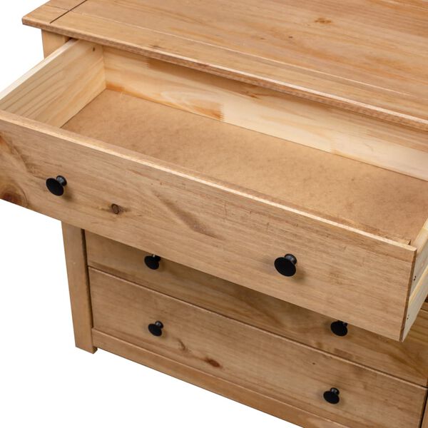 vidaXL サイドキャビネット パイン材 パナマシリーズ 80 x 40 x 73 cm