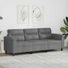 vidaXL 3人掛けソファ ダークグレー 180cm マイクロファイバー