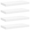 vidaXL フローティングウォールシェルフ 4点 ホワイト 50x23.5x3.8cm MDF