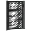 vidaXL ガーデンゲート ブラック 100x150cm スチール製 クロスデザイン