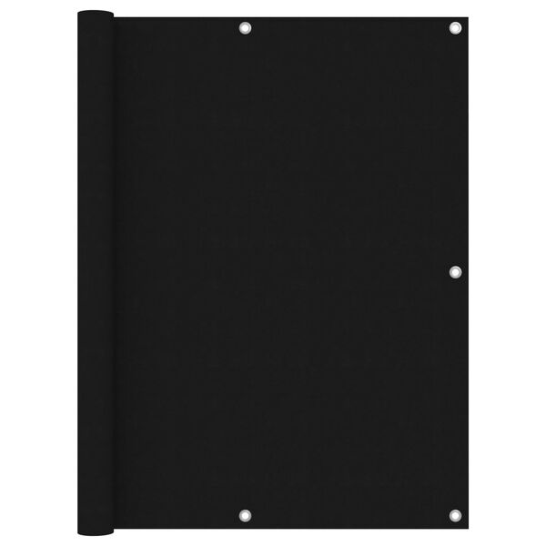 vidaXL バルコニースクリーン ブラック 120x400cm オックスフォード生地